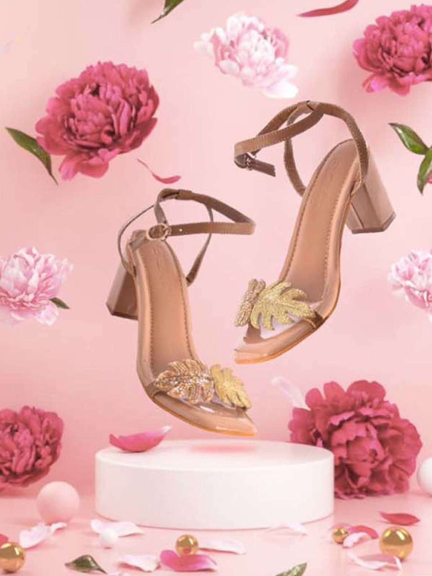 Sole House Women's Nude Ankle Strap Sandals