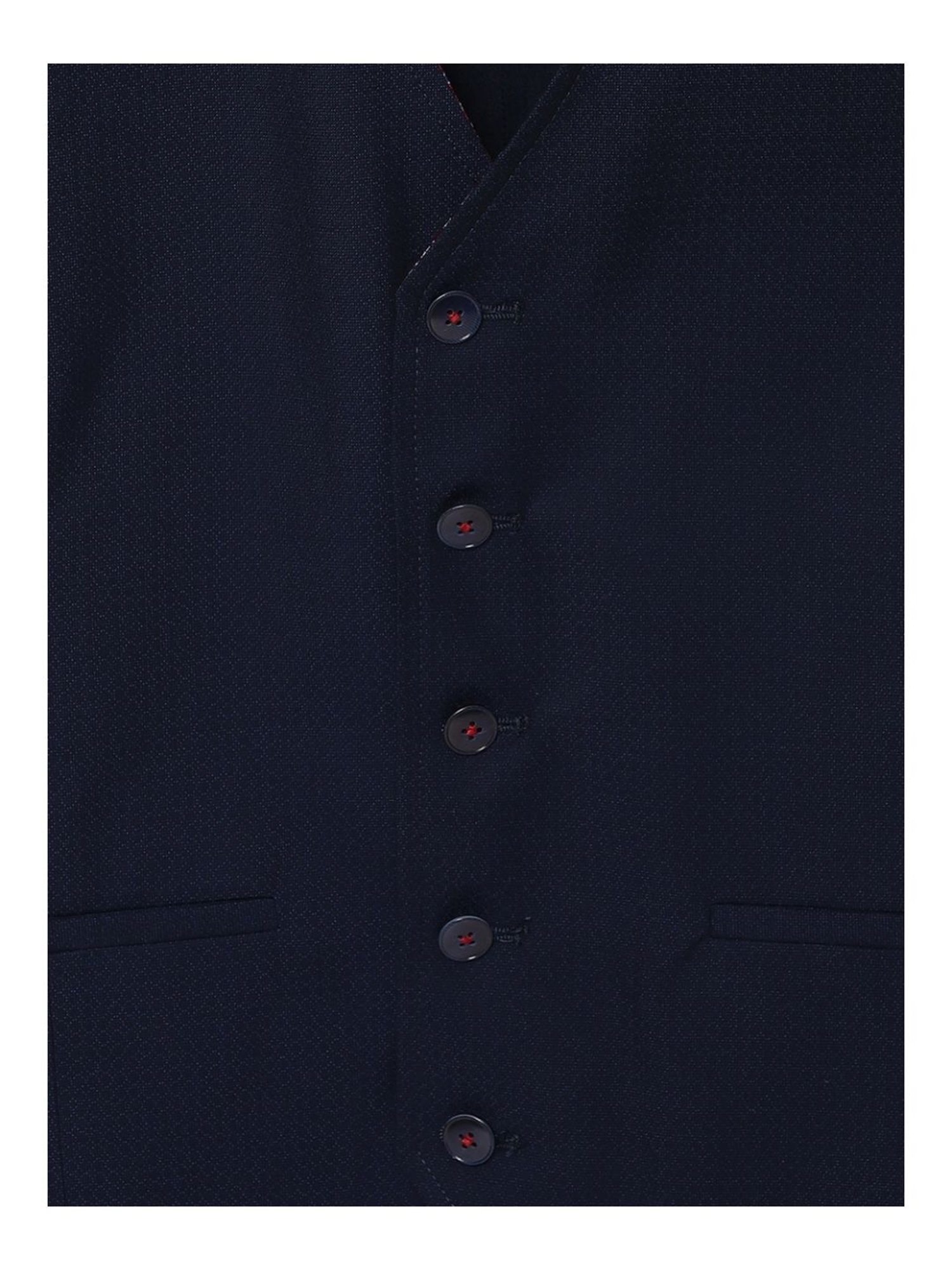 Allen Solly Navy Full Sleeves Slim fit Three Piece Suit