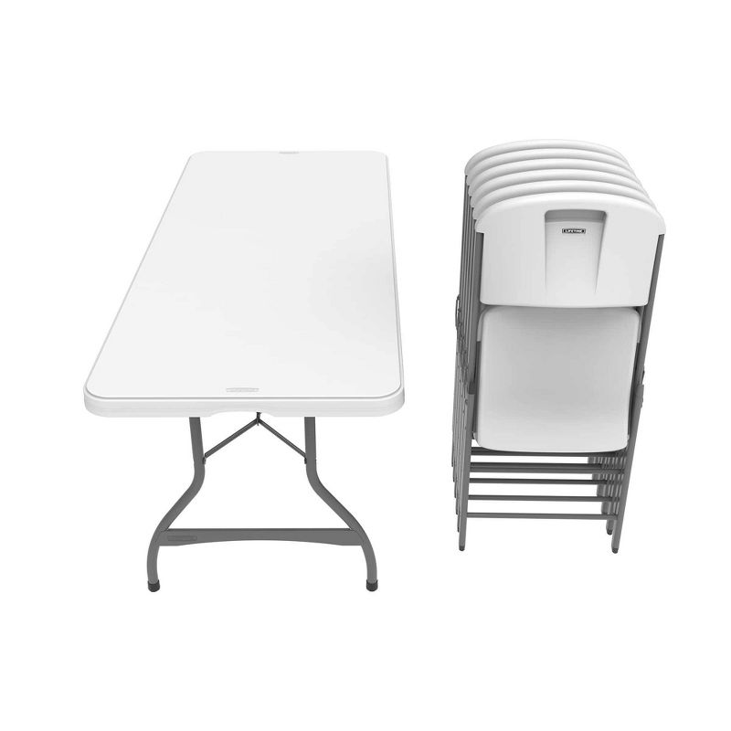 Folding Table with 6 Chairs White - Lifetime