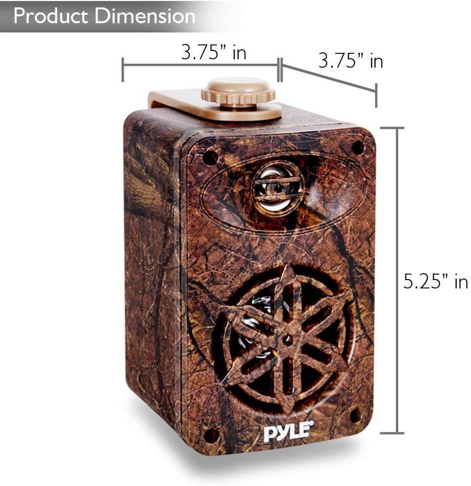 Dual Waterproof Outdoor Speaker System - 3.5 Inch Pair 3-Way Weatherproof Wall/Ceiling Mounted Camo Style Mini Dual Speakers w/Heavy Duty Grill, Universal Mount, Patio, Indoor Use - Pyle PLMR24DK