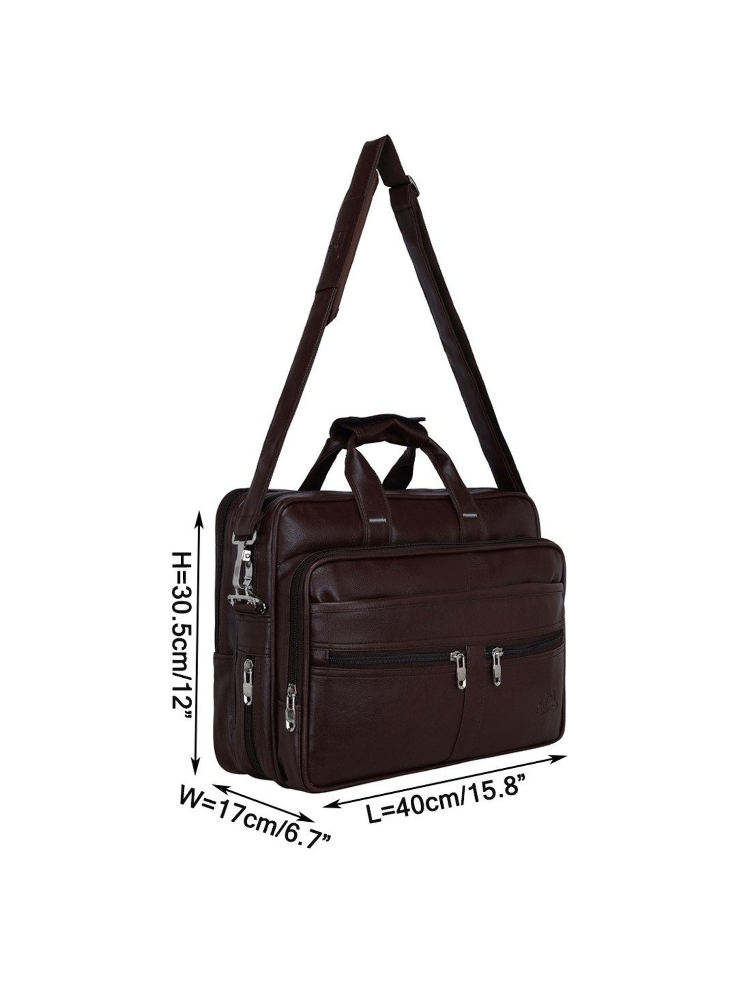 Leather World Brown Synthetic Medium Laptop Messenger Bag
