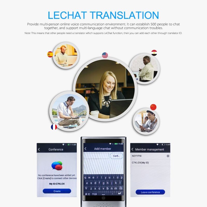 boeleo W1 Portable AI Translator Device with 2.8 Inch HD Touchscreen 4G/WiFi/Hotspot/Offline Support 77 Languages Two Way Real Time Voice Translation for Learning Travel Shopping Business