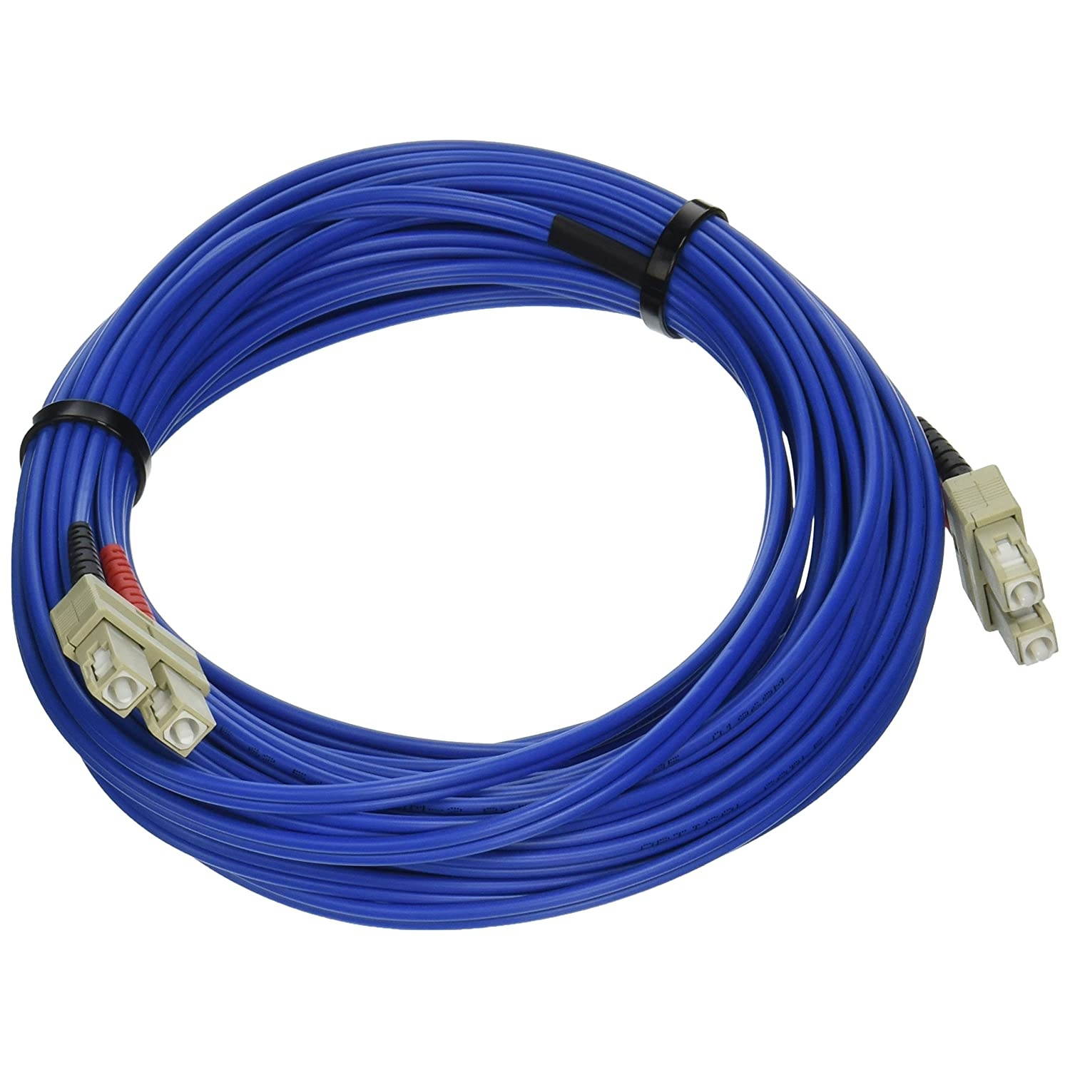 C2G/Cables to Go 37183 SC/SC Duplex 62.5/125 Multimode Fiber Patch Cable (10 Meters, Blue)
