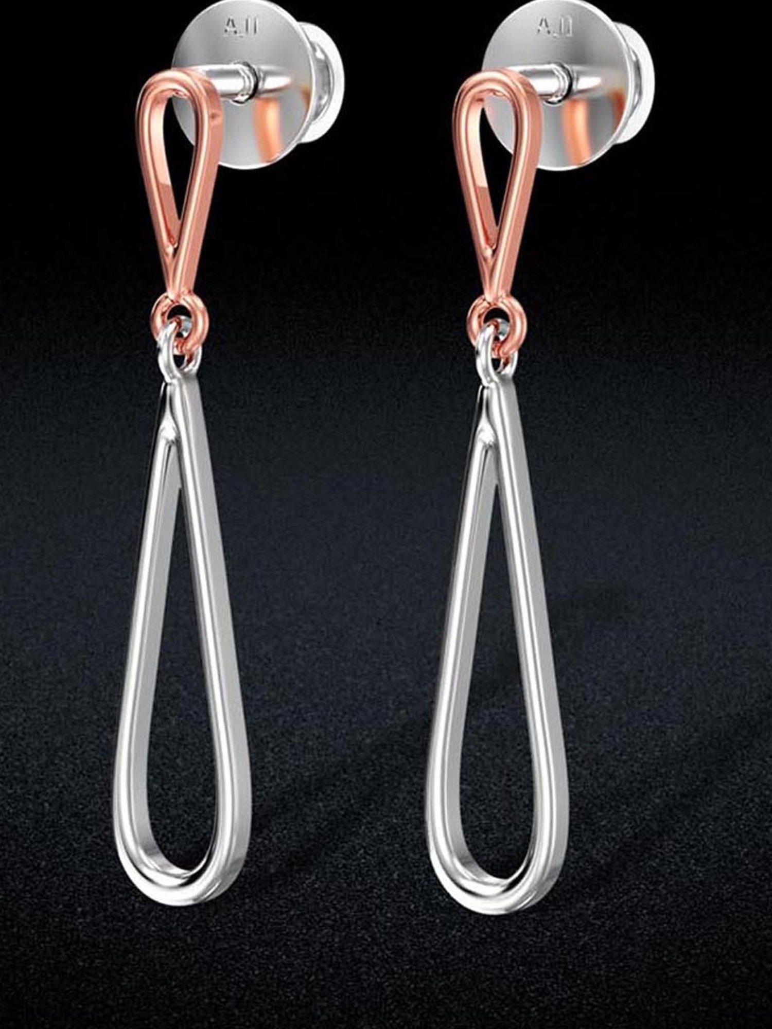 Joyalukkas 950 Platinum Modern Artistic Drop Earrings