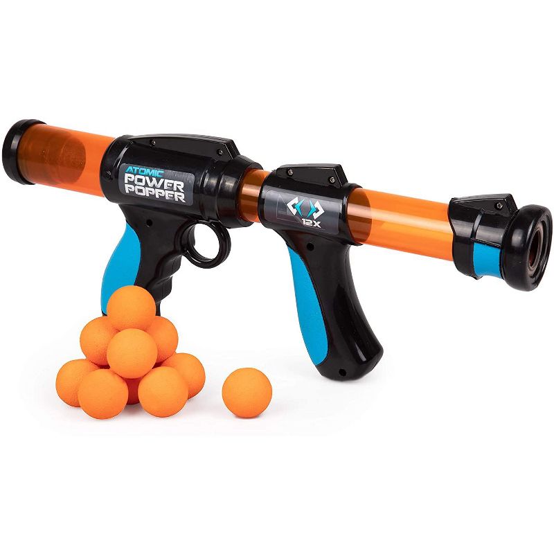 Hog Wild Atomic Power Popper Toy, Shoots Foam Balls - 12 Balls