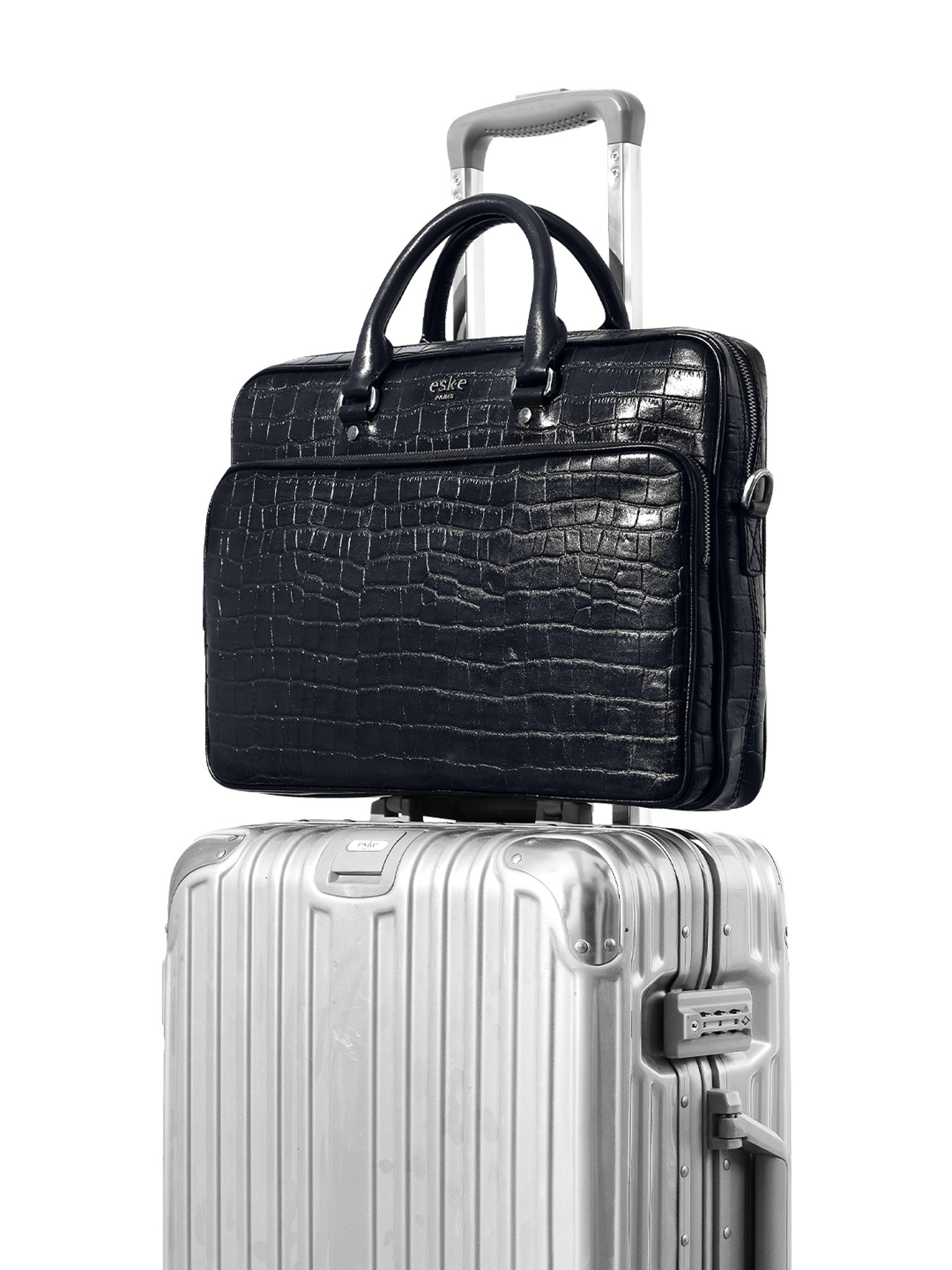 Eske Navy Blue Animal Effect Large Messenger Bag