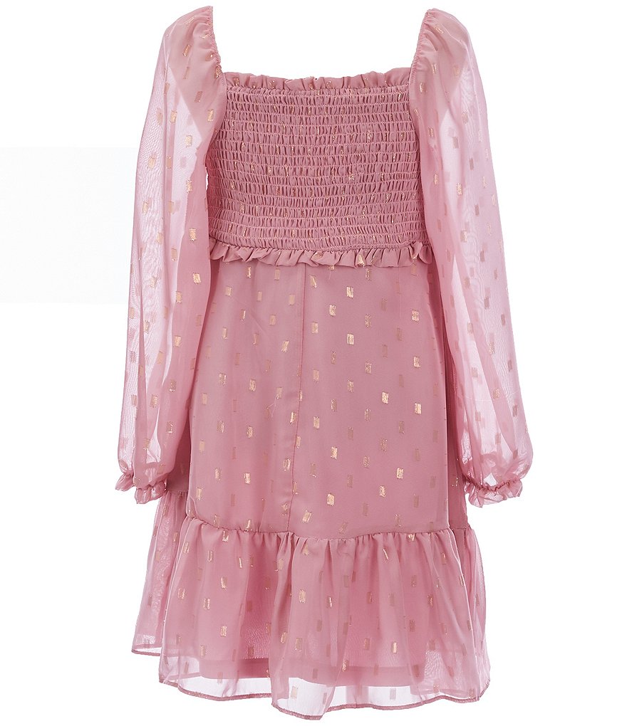 Rare Editions Big Girls 7-16 Tie-Dye Pleated Chiffon Maxi Dress