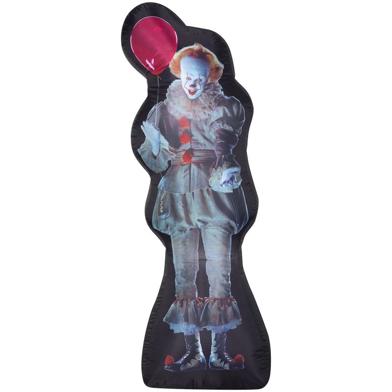 Gemmy Photorealistic Airblown Pennywise S LG WB, 6 ft Tall, grey