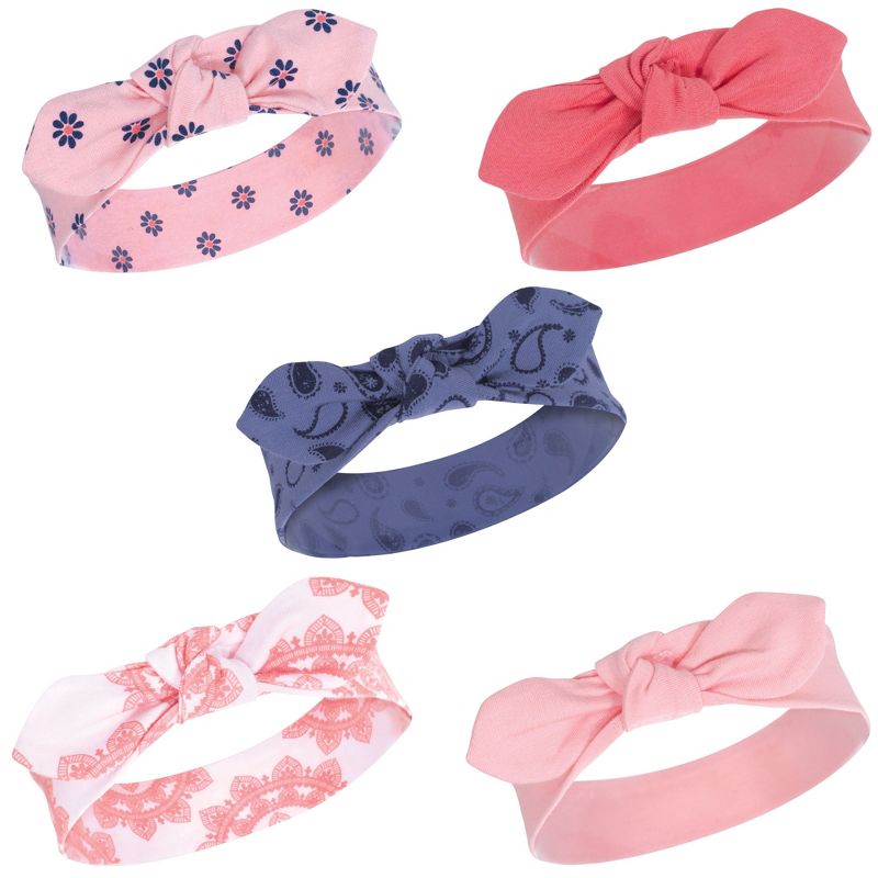 Yoga Sprout Baby and Toddler Girl Cotton Headbands 5pk, Free Spirit, 0-24 Months