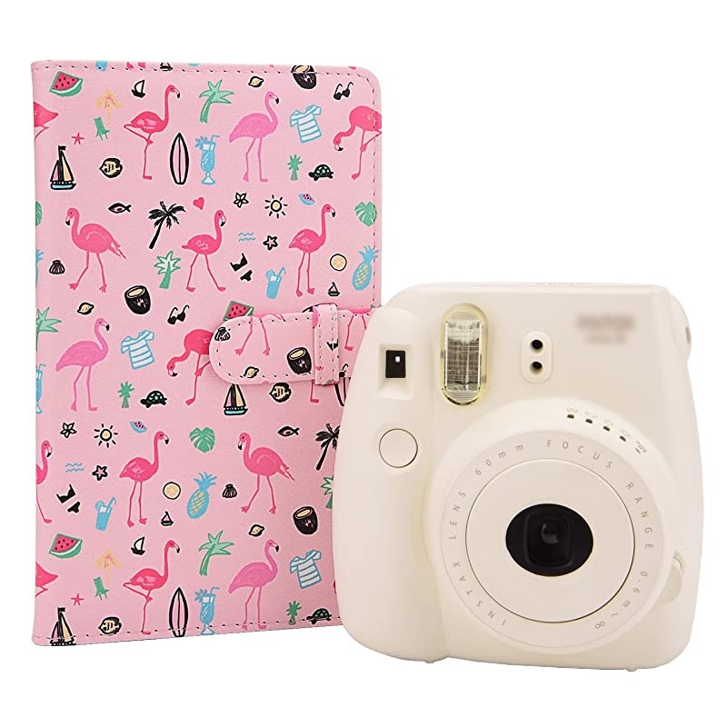 Wallet PU Leather Photo Album Compatible with Fujifilm Instax Mini 11 9 8 90 26 7s Instant Camera Film Polaroid Snap Zip Z2300 PIC300 Film Pink