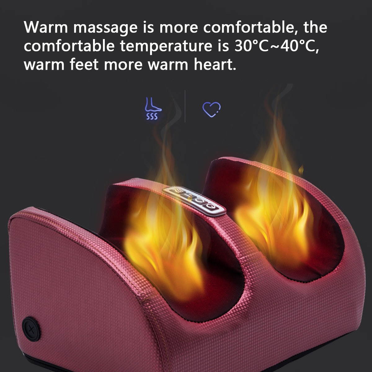 Electric Heating Foot Massager Machine Muscle Relaxation Leg Massager Kneading Blood Circulation Heat Therapy Massage Instrument-UK Plug
