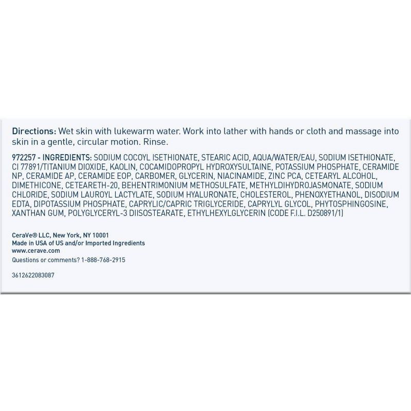 CeraVe Foaming Facial Cleansing Bar - 4.5oz