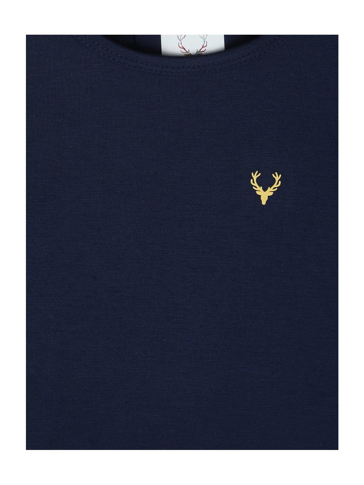 Allen Solly Kids Navy Solid Full Sleeves T-Shirt