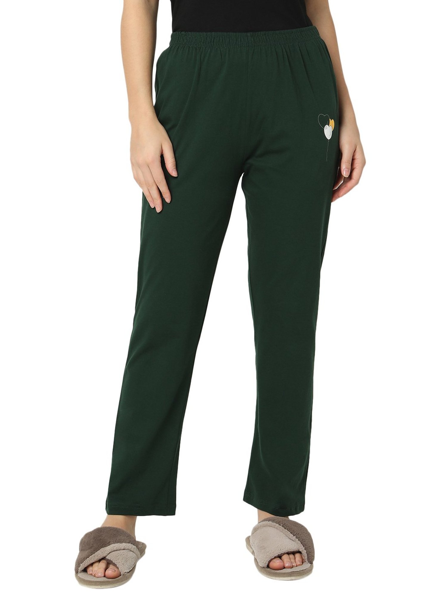 Smarty Pants Dark Green Printed Lounge Pants