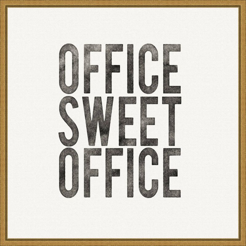 16" x 16" Work from Home I by Wild Apple Portfolio Framed Wall Canvas - Amanti Art