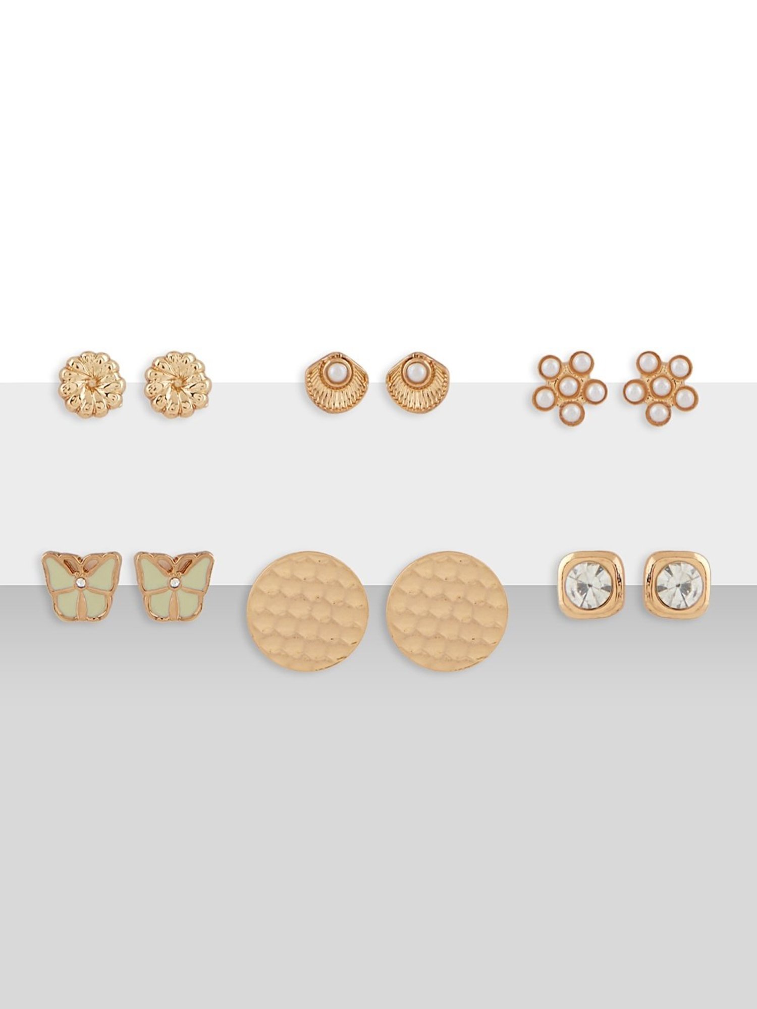 OOMPH Jewellery Yellow Enamel Floral Jhumki