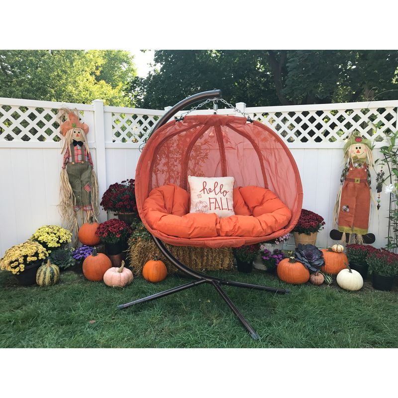 Textilene Hanging Pumpkin Chair - Orange - Flowerhouse