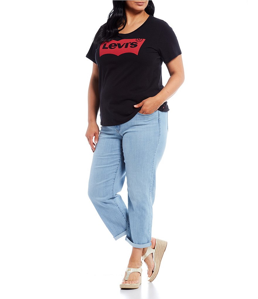 Levi's Plus Size Boyfriend Cropped Tapered Leg Jeans