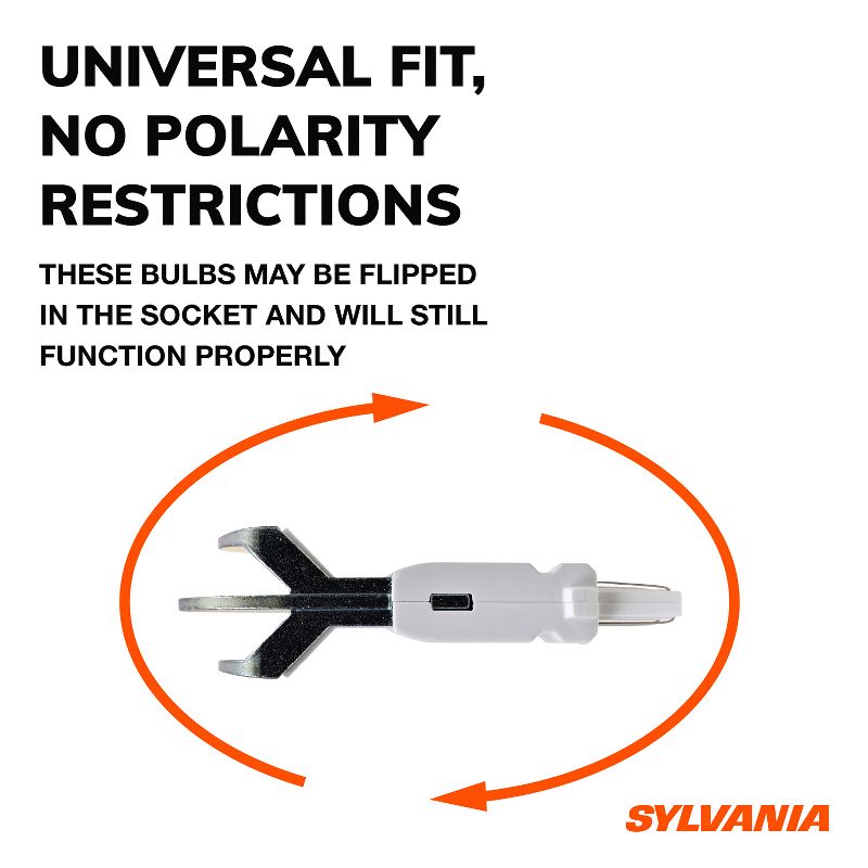 Sylvania Zevo 1157 Amber LED Super Bright Interior and Exterior Turn and Park Light Mini Light Bulb Set, 2 Pack