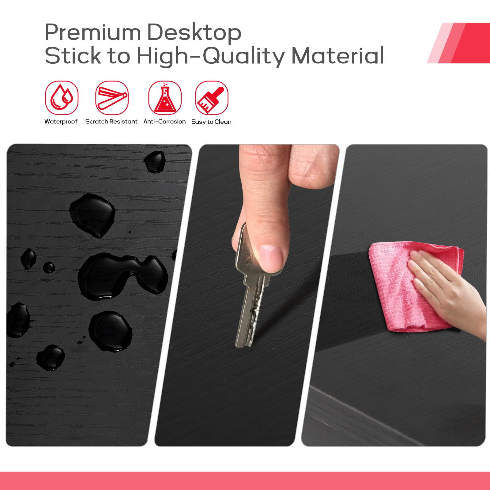 Gome Home Office Computer Desk with Shelves - 47 Inch Large Writing Study Desk with Storage Bookshelf, Modern Simple PC Desk for Small Space, Industrial Work Wood Desk Easy Assemble