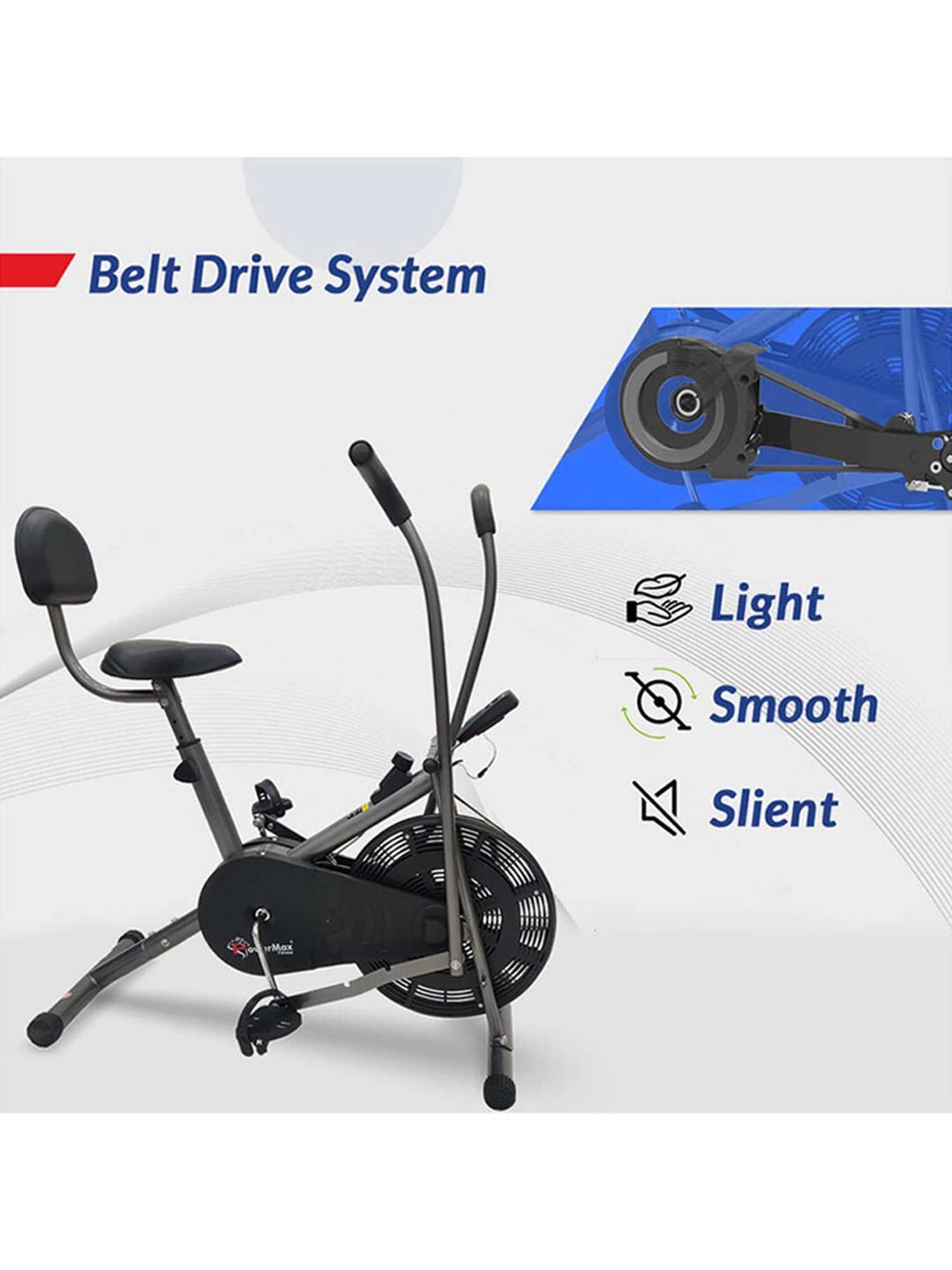 PowerMax Fitness BU-201 Upright Bike (Black)