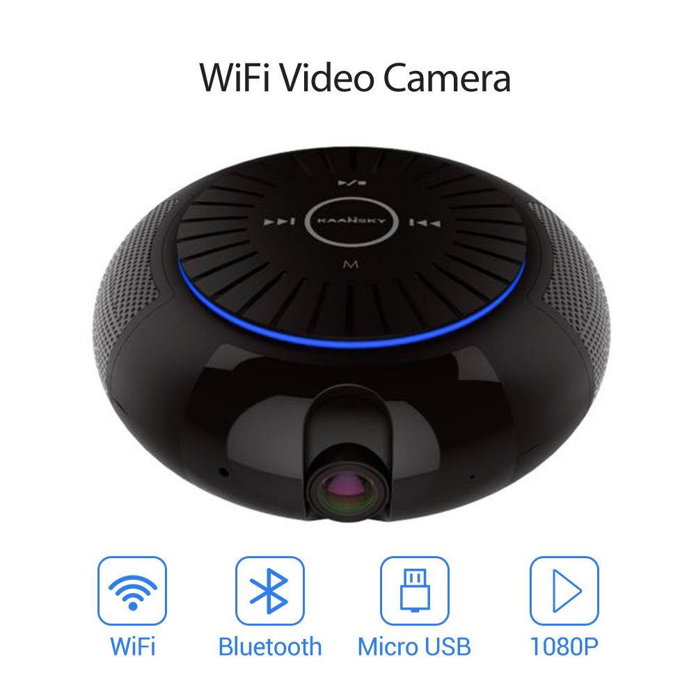 IP Camera WiFi Bluetooth 1080P Speaker Network Video Recorder Micro USB 2-way