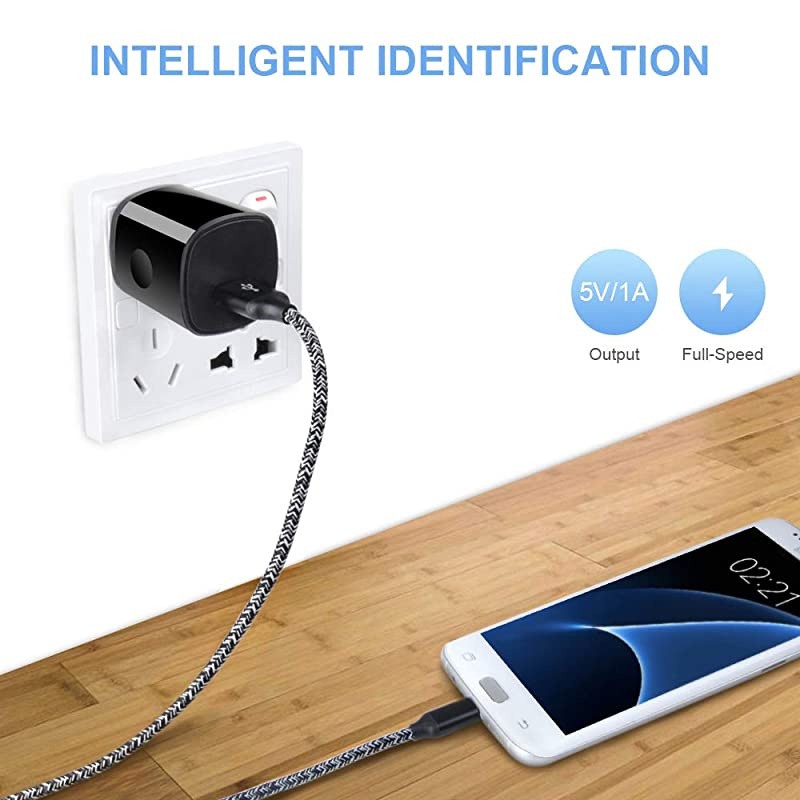 Plug Adapter Fast Micro USB Cable Android Compatible for Samsung Galaxy S7 S6 J8 J7 J6 J5 J4 J3Note 5 4 3LG K7 K8 K20 Aristo 2 3 4+LG Stylo 2 3 2VMoto E5 E6 E4 E3 G5Kindle Fire