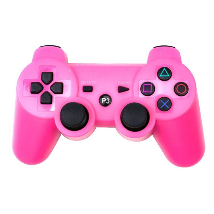 CHENGDAO PS3 Controller 2 Pack Wireless Dual Shock Gamepad for Sony Playstation 3 with Charging Cord (Black + red )