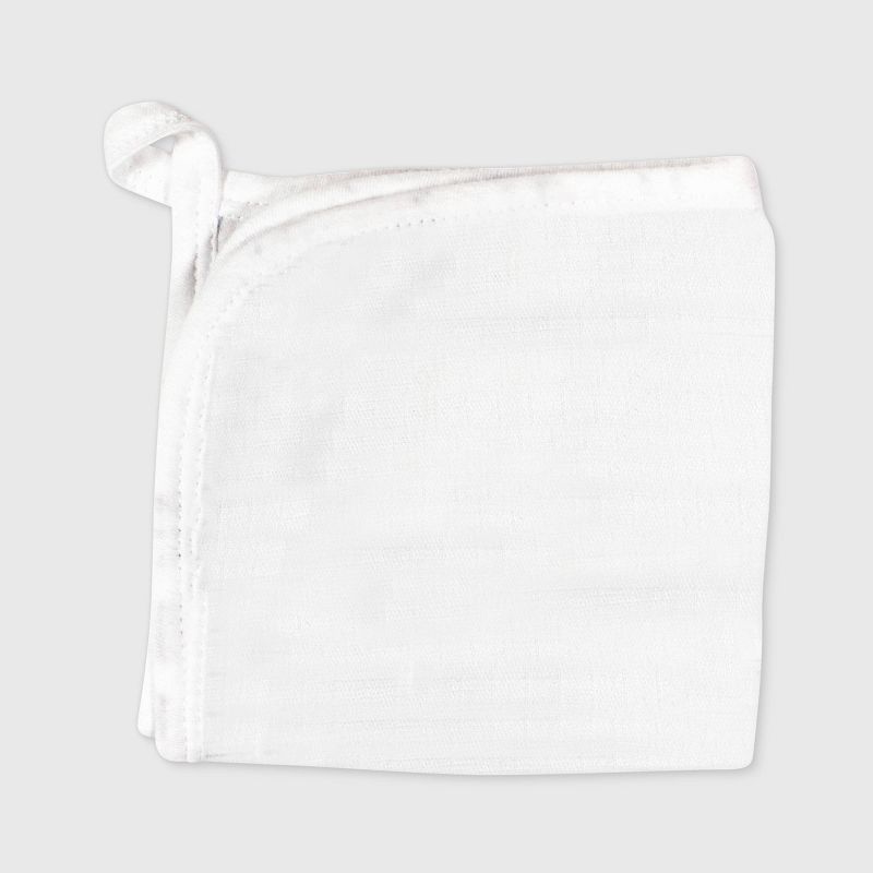 Baby Boys' Basic Muslin Hooded Towel - Cloud Island™ Mint/Aqua/White