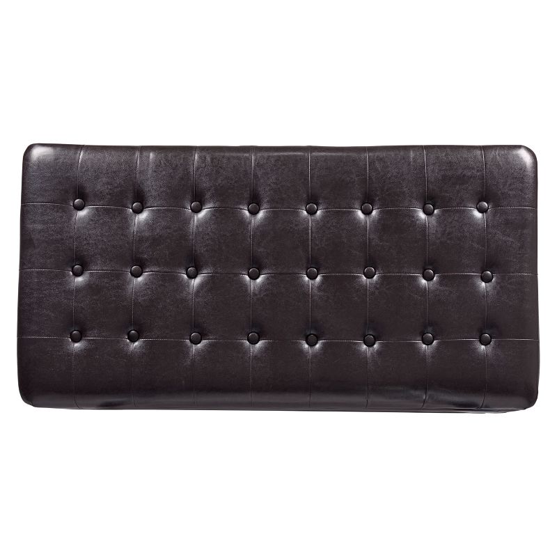 Deluxe Tufted Storage Bench Espresso - HomePop