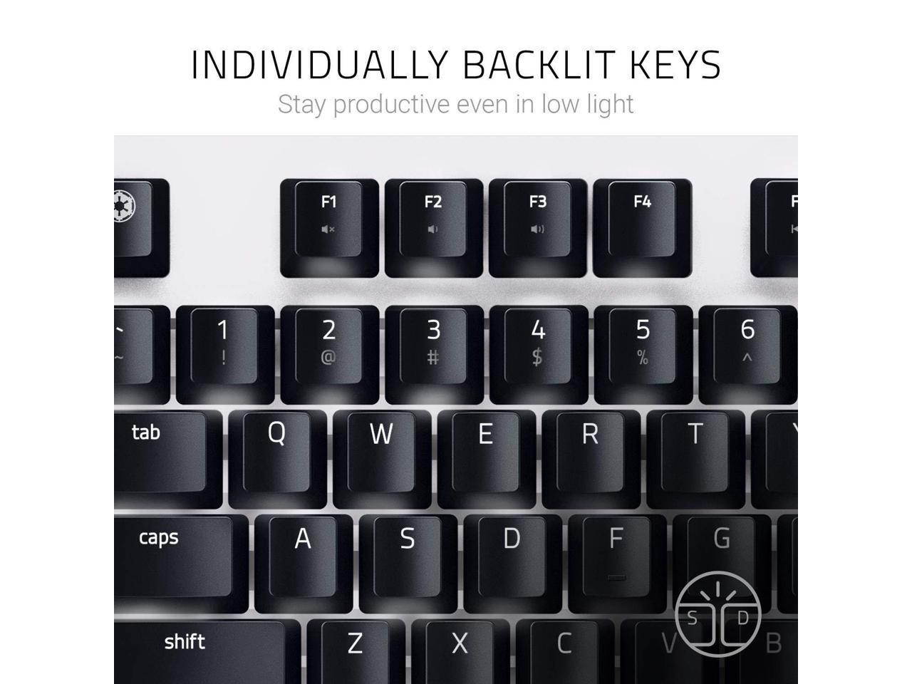 Razer Atheris Ambidextrous Wireless Mouse&BlackWidow Lite Mechanical Tenkeyless Keyboard - Stormtrooper Limited Edition