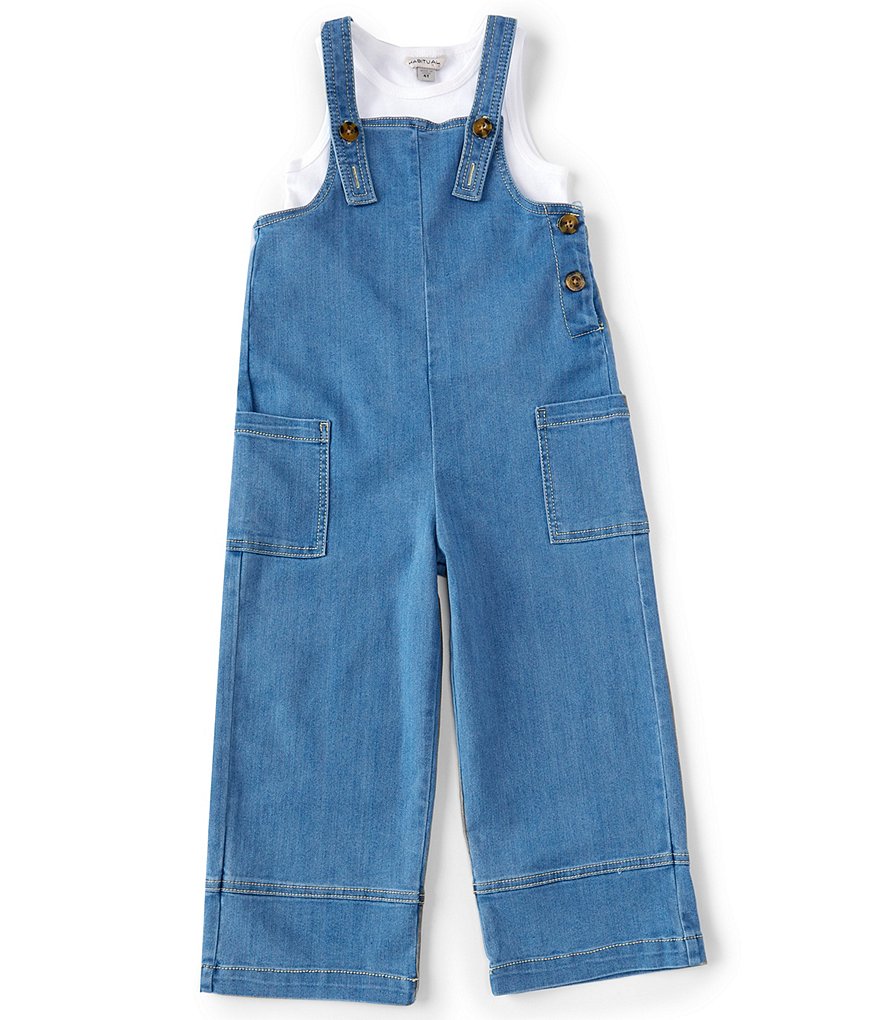 Habitual Little Girls 2T-6X Tank Top & Overall Set
