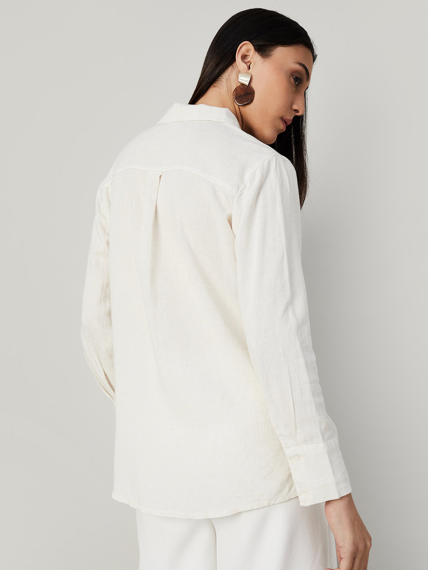 Code by Lifestyle Beige Viscose Regular Fit Top