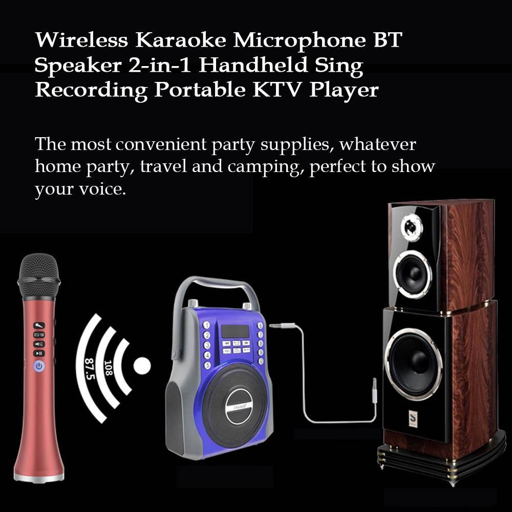 Wireless Karaoke Microphone BT Speaker 2-in-1 Handheld Microphone for Mac laptop and Computers Recording Streaming Twitch Voice