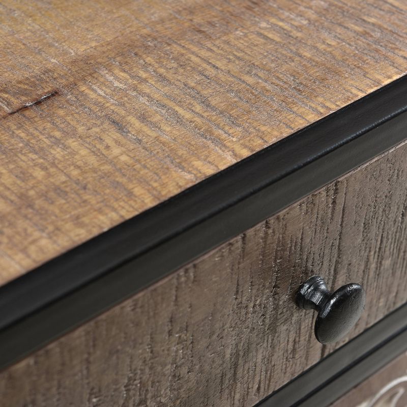 Garrett Accent Cabinet with Casters Light Brown/Ivory - Steve Silver Co.