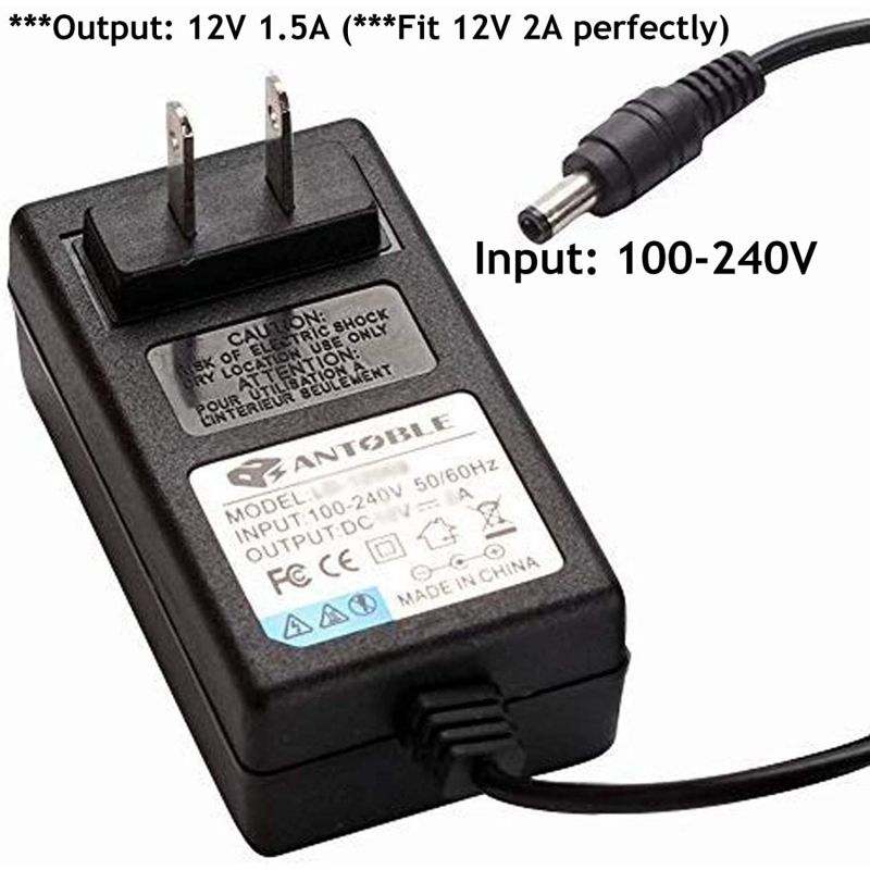 Antoble 12V Power Adapter for Yamaha PA130 PA150,Power Supply AC Adapter for Yamaha PSR YPG YPT DD Series Keyboard-UL Listed Extra Long Cord