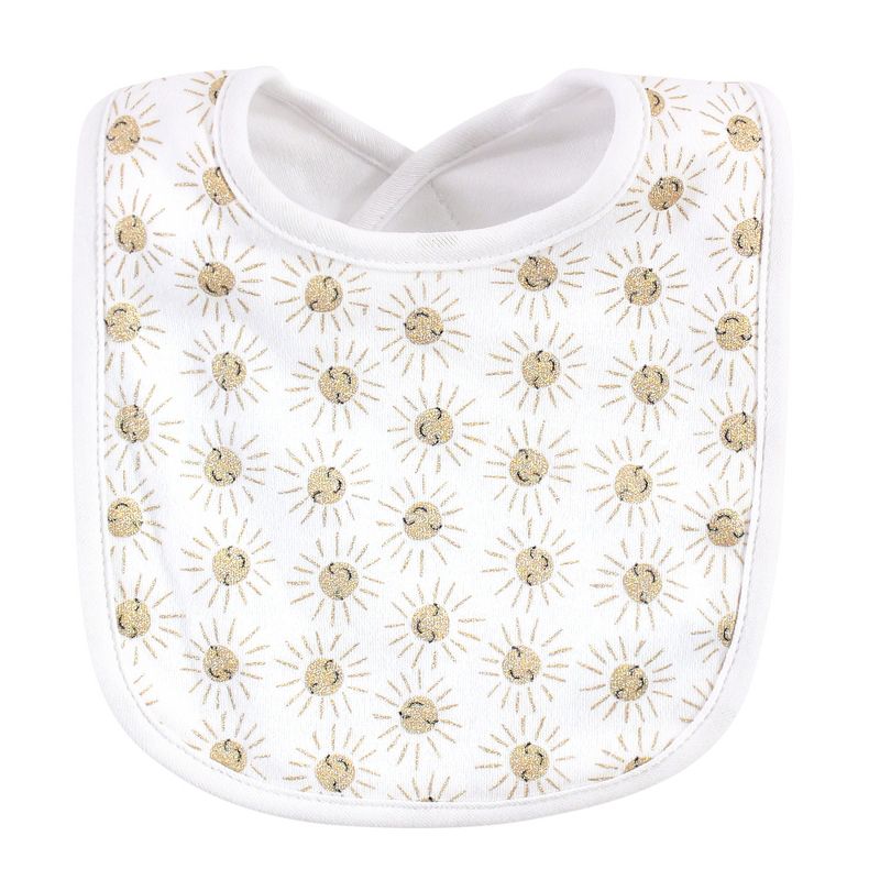 Hudson Baby Infant Girl Cotton Bib and Headband or Caps Set 8pk, Dream Love, One Size