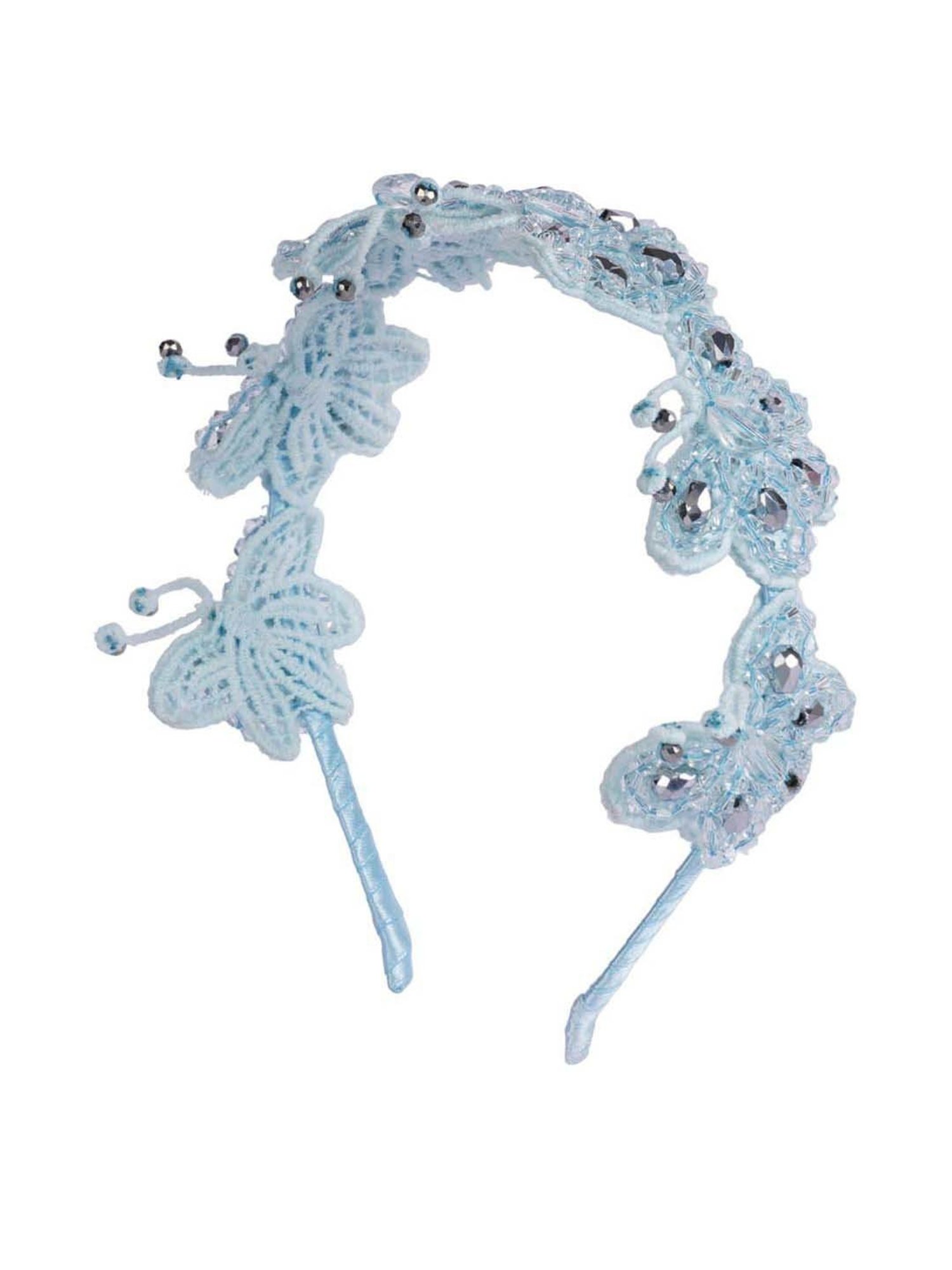Choko Blue Embellished Hair Band