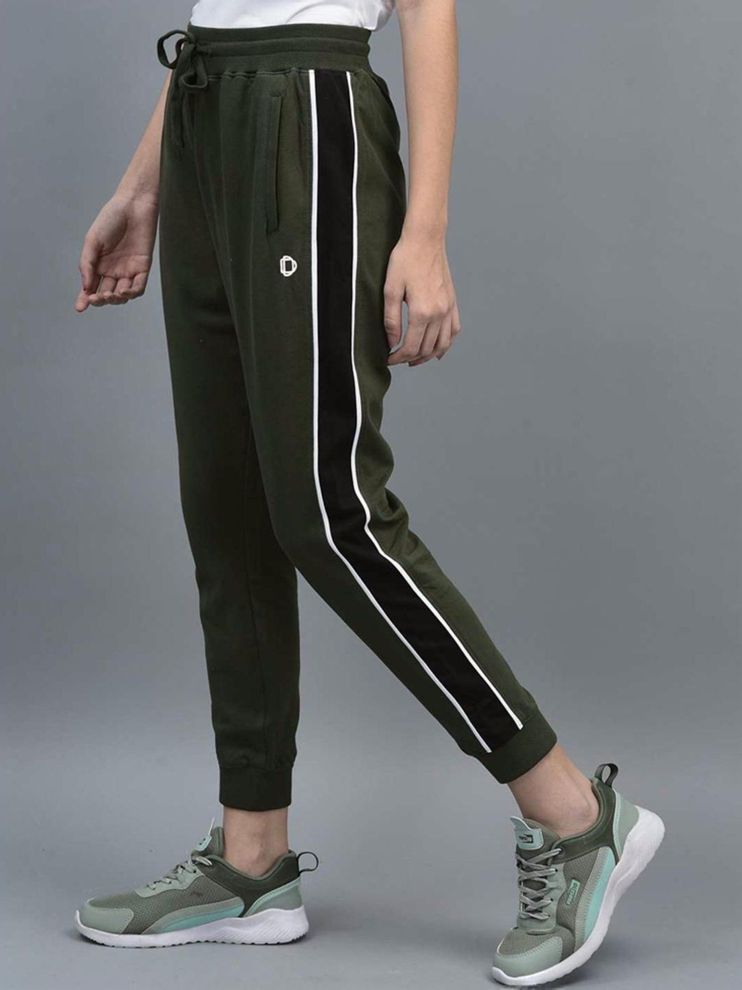 Dollar Green Cotton Printed Joggers