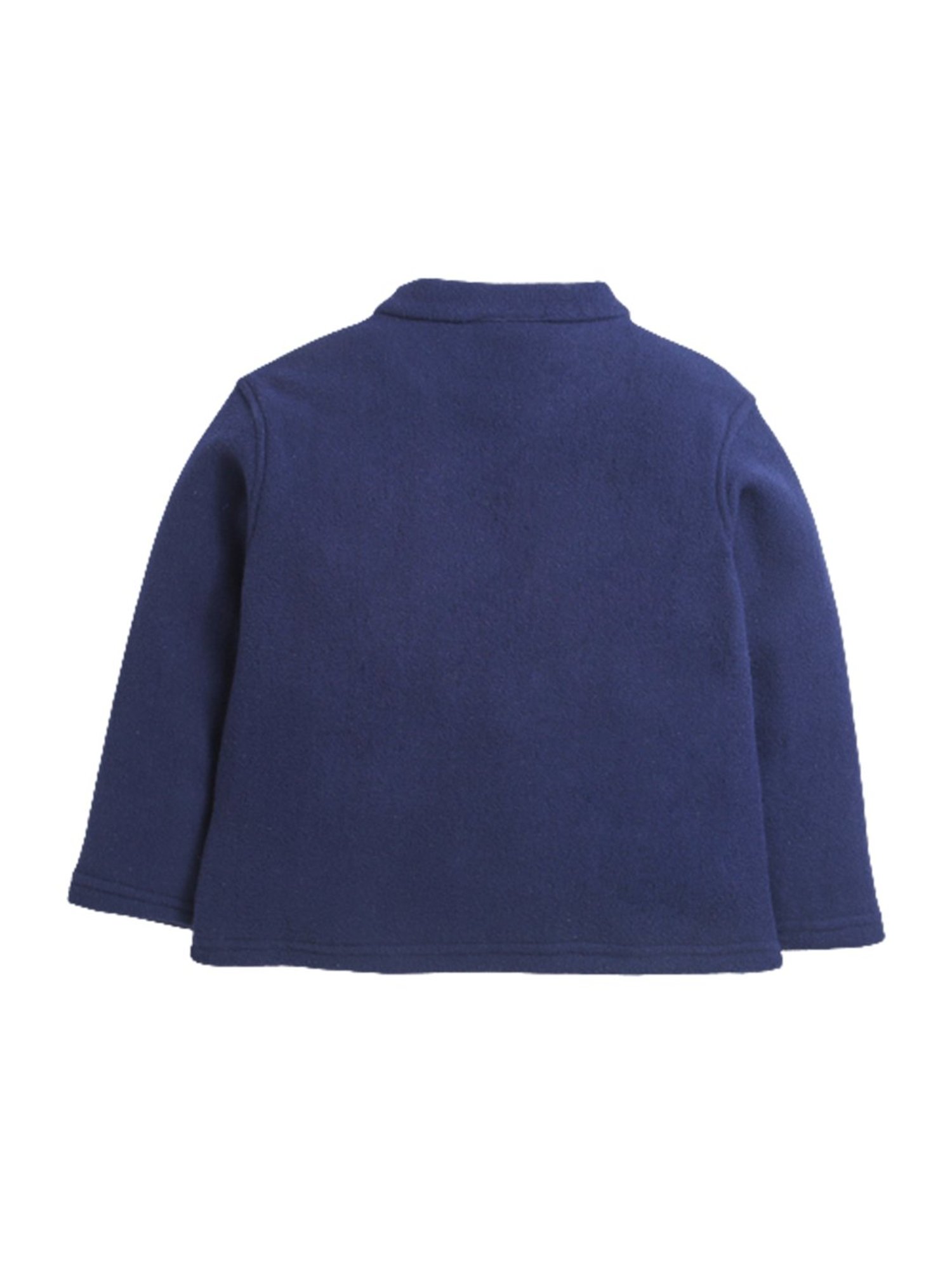 Nino Bambino Kids Navy Solid Full Sleeves Sweatshirt