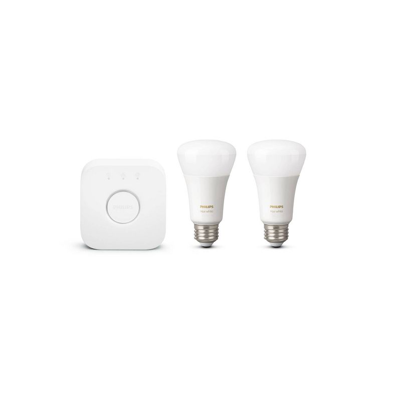 Philips Hue 2pk A19 LED Starter Kit with Bridge White