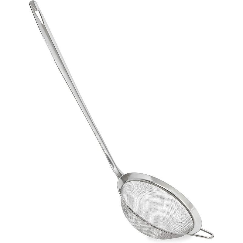 Set of 3 Juvale Skimmer Spoon, Stainless Steel Fine Mesh Sieve Ladle for Grease Strainer Cooking Frying Hot Pot in 3 Sizes