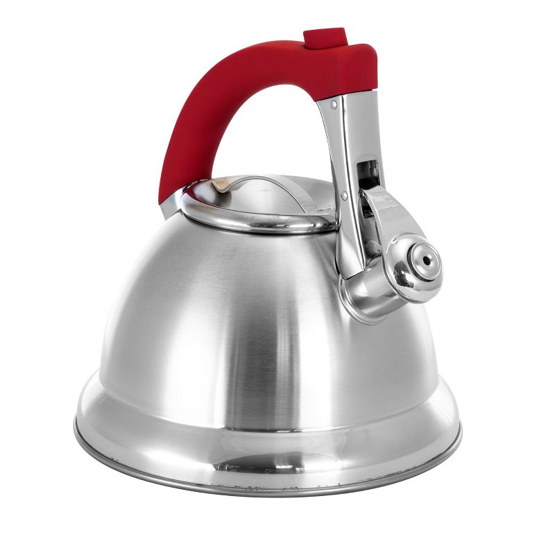 Mr. Coffee 2 Quart Stainless Steel Whistling Tea Kettle with Nylon Handle
