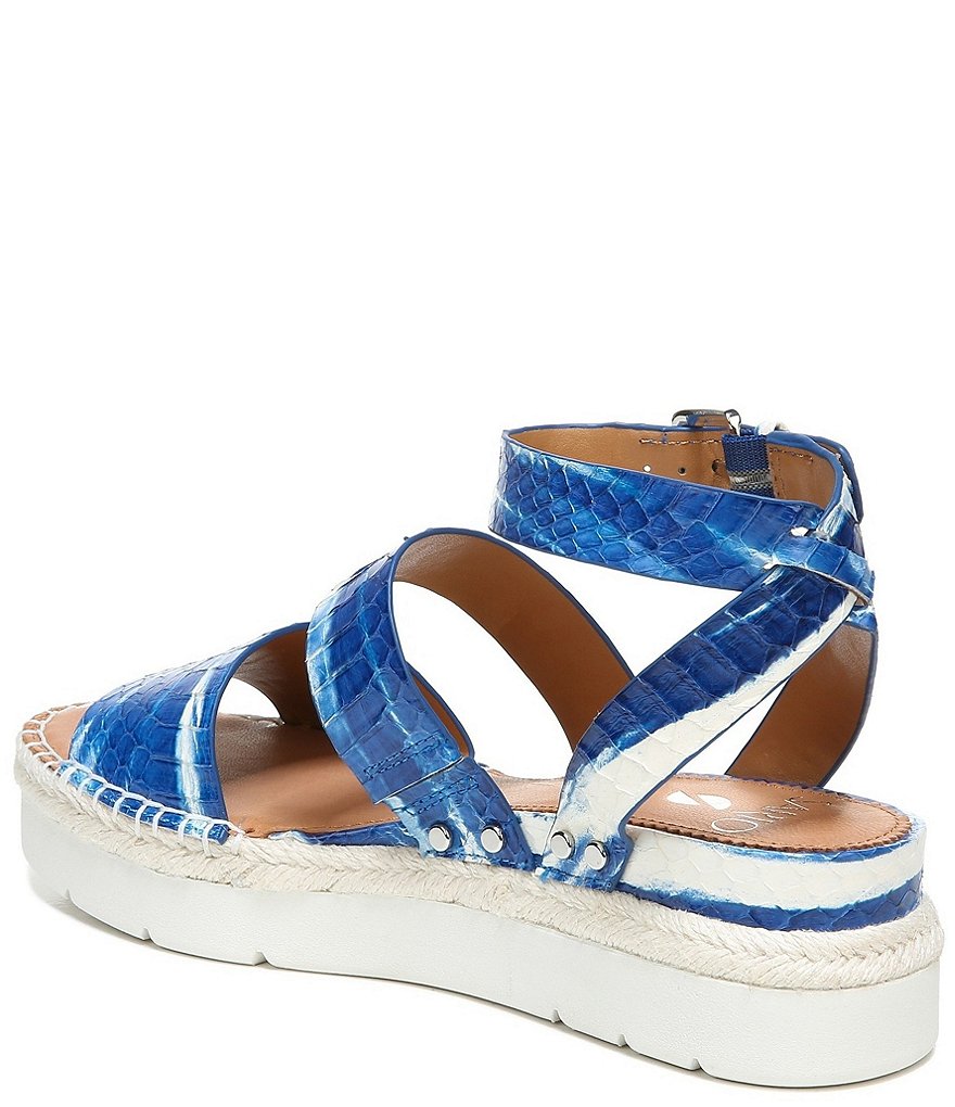 Sarto by Franco Sarto Calvin Snake Print Espadrille Platform Wedge Sandals