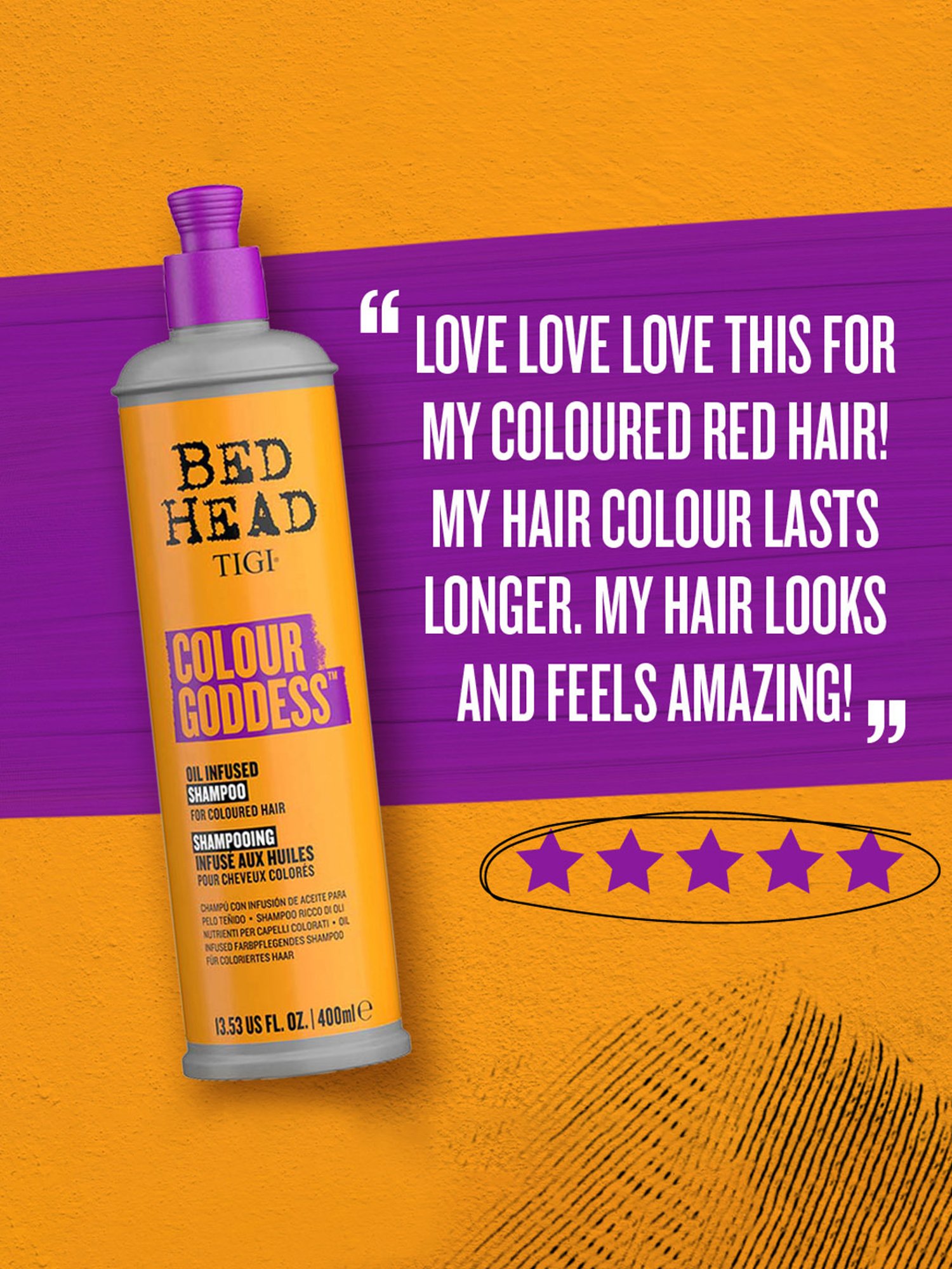 Bed Head TIGI Colour Goddess Oil Infused Shampoo - 400 ml