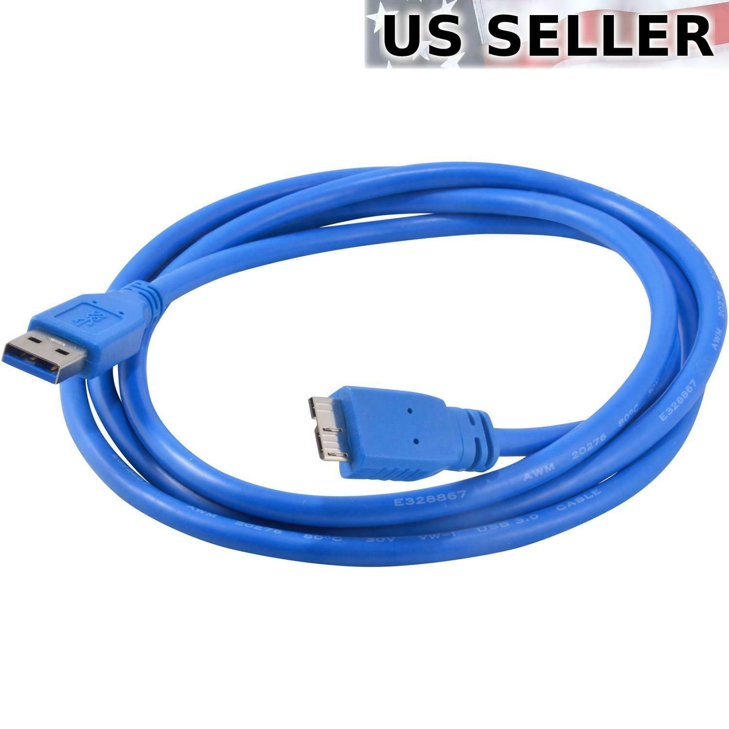 5X USB 3.0 A Male to Micro B Cable for External HDD / Tablet / Smartphone, Blue