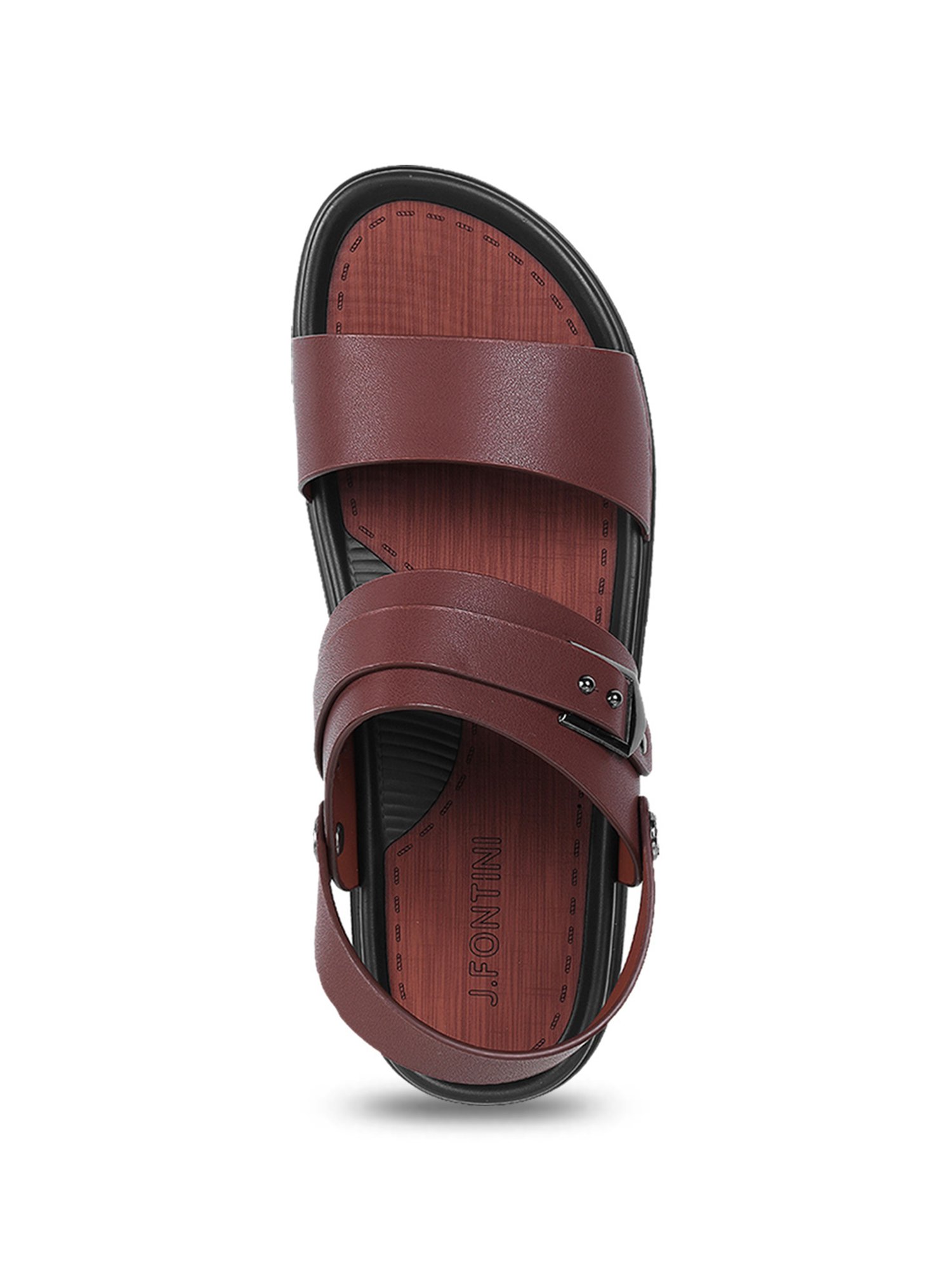 J.Fontini by Mochi Men's Brown Sling Back Sandals