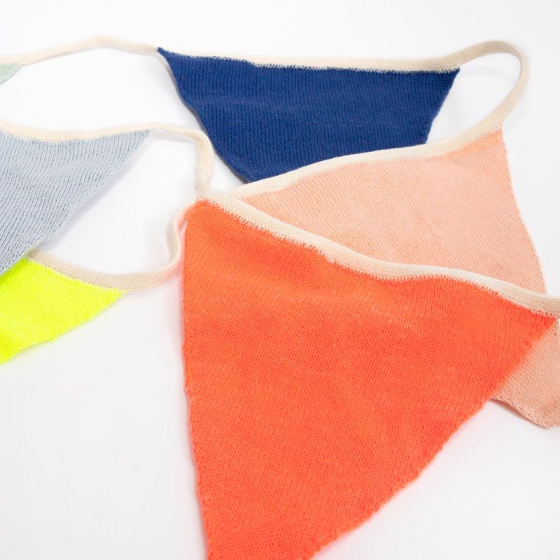 Meri Meri Multicolor Pennant Garland   Party Decorations and Accessories - 9'