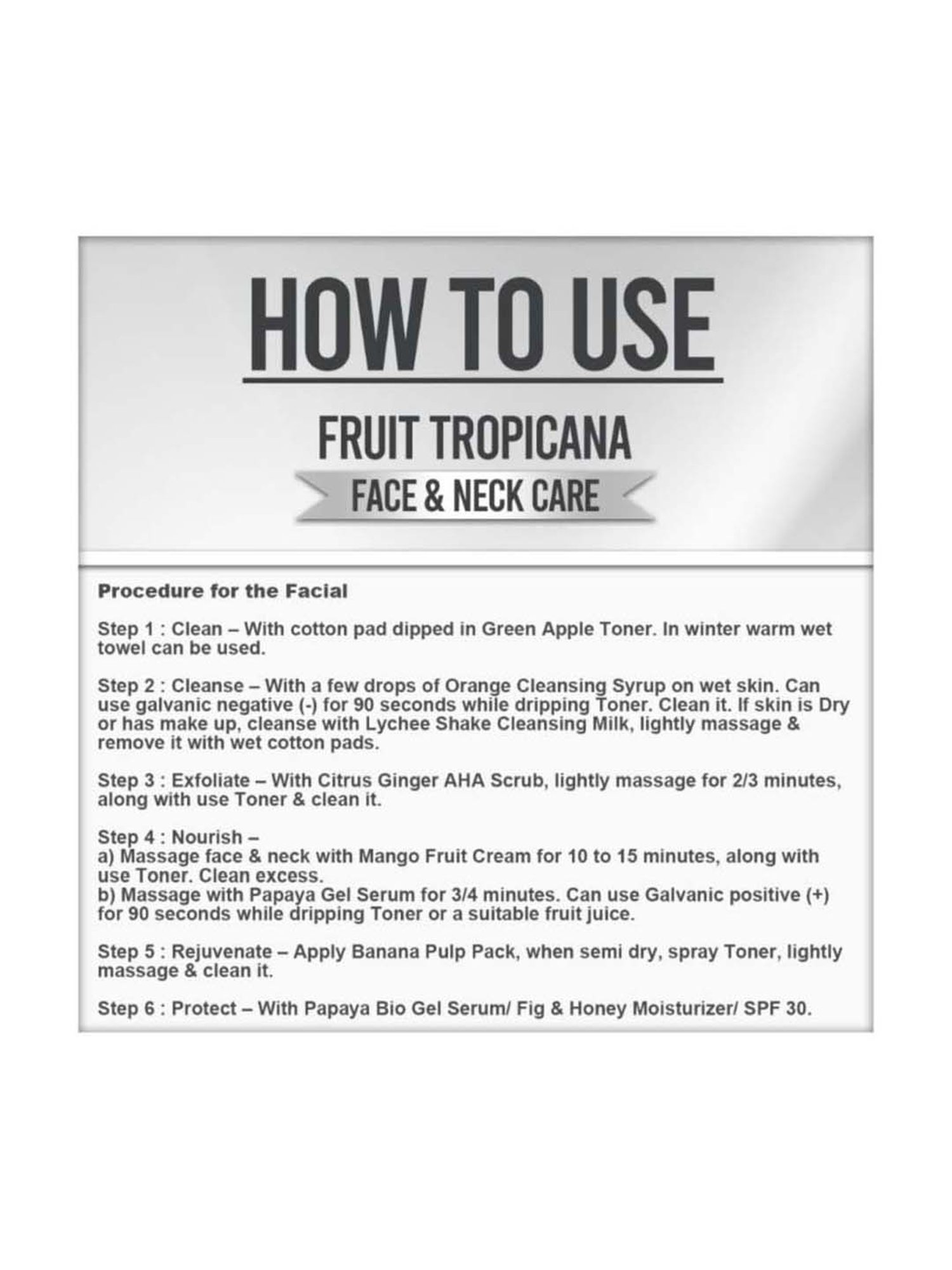 VEDIC LINE Fruit Tropicana Facial Kit For Glowing Skin