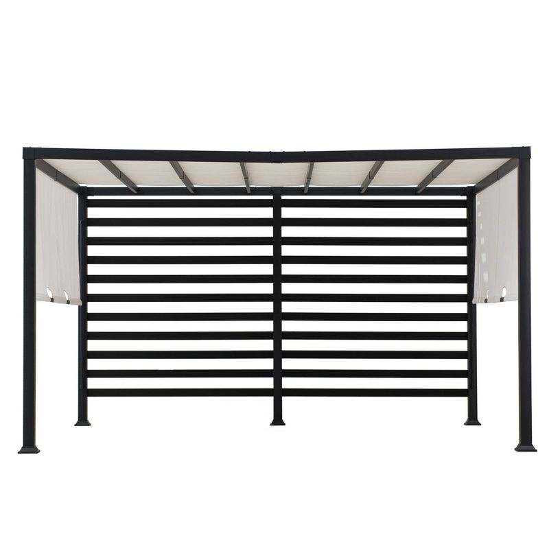 Sally 10' x 12'  Steel Frame Backyard Vented Pergola With Adjustable Canopy - Sunjoy